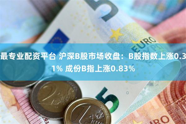 最专业配资平台 沪深B股市场收盘：B股指数上涨0.31% 成份B指上涨0.83%