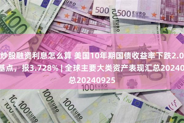 炒股融资利息怎么算 美国10年期国债收益率下跌2.08个基点，报3.728% | 全球主要大类资产表现汇总20240925