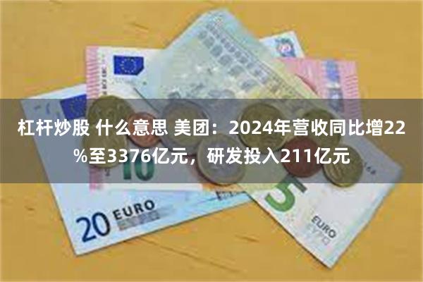 杠杆炒股 什么意思 美团：2024年营收同比增22%至3376亿元，研发投入211亿元